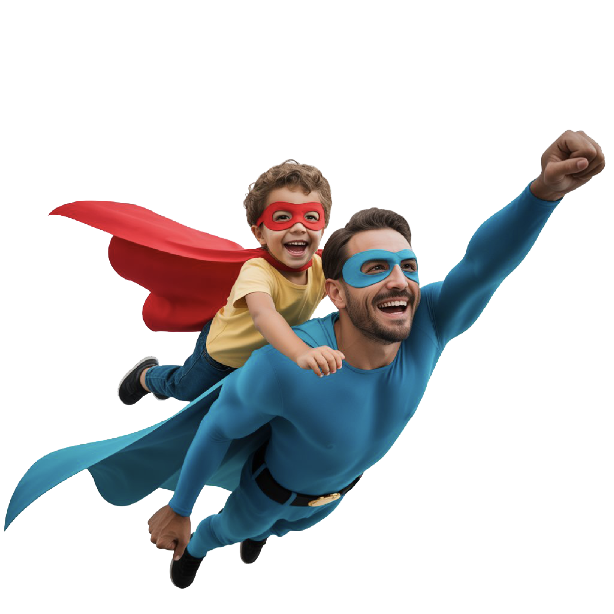 Papá e hijo jugando